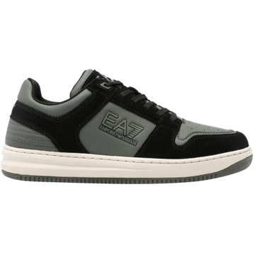 Emporio Armani EA7 Suède sneakers zwart/grijs unisex stijl Emporio Armani EA7 , Green , Heren - 44 Eu,45 1/3 Eu,42 Eu,44 2/3 Eu,43 1/3 Eu,42 2/3 Eu,41 1/3 Eu,40 2/3 Eu,46 Eu,40 Eu,39 1/3 EU