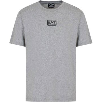 Emporio Armani EA7 T-shirt met logo Emporio Armani EA7 , Gray , Heren - 2Xl,Xl,L,M,S
