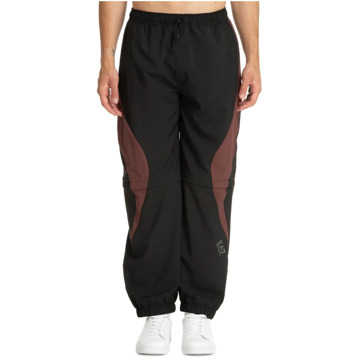 Emporio Armani EA7 Verstelbare Multikleur Sweatpants met Elastische Taille Emporio Armani EA7 , Black , Heren - L,M,S,Xs