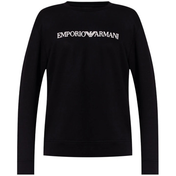 Emporio Armani Sweater met logoprint Diepzwart