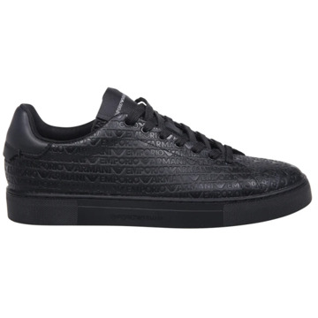 Emporio Armani Zwarte Sneaker Schoenen Emporio Armani , Black , Heren - 45 Eu,40 Eu,44 Eu,41 Eu,43 Eu,42 EU