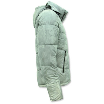 Enos Reflector puffer jas met capuchon Grijs - L