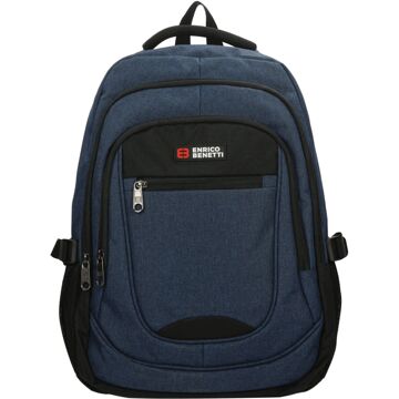 Enrico Benetti Hamburg 17'' Laptop Backpack blue backpack Blauw - H 47 x B 36 x D 21