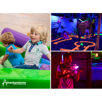 Entreeticket Kidsplay, Glowgolf of Lasergamen bij Adventuredome