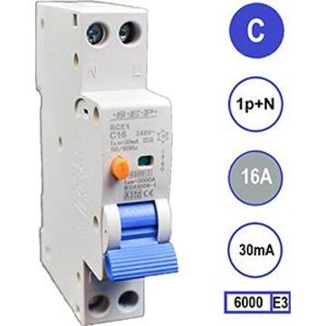 Enzo Aardlekautomaat 16A C kar 30mA 2p SEP - 4518092