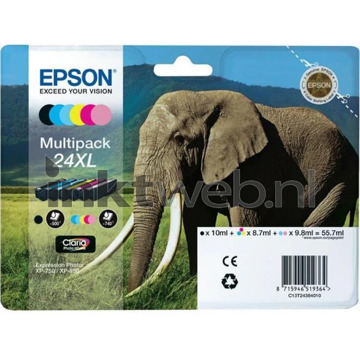 Epson 24 XL Inktcartridge 6 Colour Multipack C13T24384010
