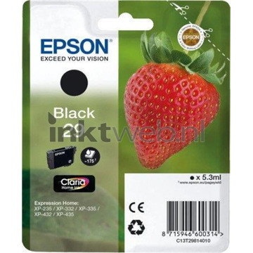 Epson 29 Cartridge Zwart (C13T29814012)