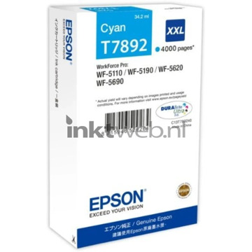 Epson T7892 XXL Cartridge Cyaan C13T789240