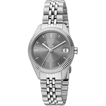 Esprit Madison Date ES1L340M0045 Dameshorloge Grijs