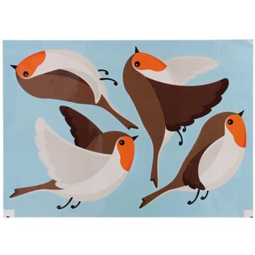 Esschert Design Raamstickers roodborstje verschillende