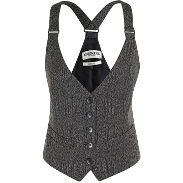 Essentiel Antwerp Elegante Vest voor Stijlvolle Look Essentiel Antwerp , Black , Dames - S,2Xs