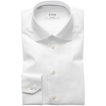 Eton Regular fit overhemd met wide spread-kraag Wit - 41