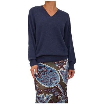 Etro Blauwe Gebreide Tops voor Vrouwen Etro , Blue , Dames - S,Xs