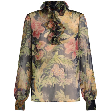 Etro Bloemenprint Zijden Blouse Etro , Multicolor , Dames - L,M,S,Xs,2Xs