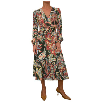 Etro Fantasia Midi Jurken voor Vrouwen Etro , Multicolor , Dames - M,S,Xs