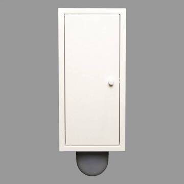 Etsero Inbouw Toilet Borstel Brush-Up - Gepoedercoat Wit