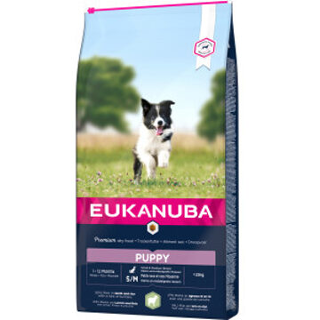 Eukanuba Puppy Small Medium met lam & rijst hondenvoer 3 x 2,5 kg