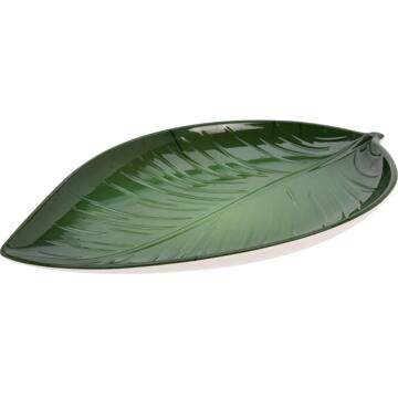 Excellent Houseware Bord melamine bladvorm 41x24cm groen