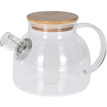 Excellent Houseware Glazen theepot 800 ml met filter