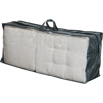 Express Tuinkussenhoes met rits - 125 x 32 x 50 cm - Groen/Grijs Grijs, Groen