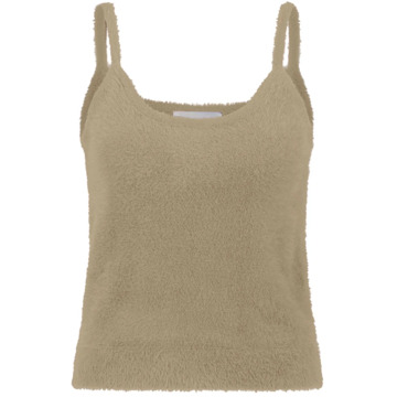 Fabienne Chapot Beige Top met Ronde Hals Fabienne Chapot , Yellow , Dames - Xl,L,M,S,Xs