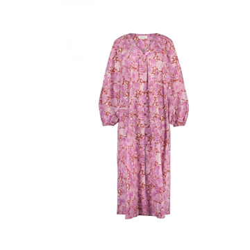 Fabienne Chapot Rode Roze Bloemen Maxi Jurk Fabienne Chapot , Pink , Dames - Xl,L,M,S,Xs