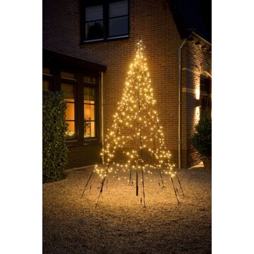 Fairybell Vlaggenmastkerstboom met Mast 3 m Zwart