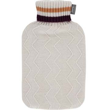 Fashy fashy® warmwaterkruik 2 liter met coltrui in beige - 2L