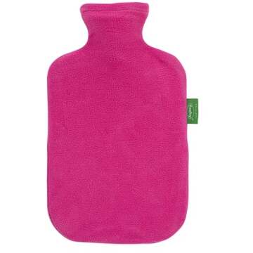 Fashy Warmwaterkruik 2L met fleece hoes in magenta Roze/lichtroze