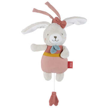 Fehn ® Miniatuur muziekklok Bunny fehn NATURE Roze/lichtroze