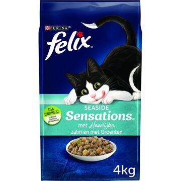 FELIX Ocean Sensations - Kattenvoer Zalm, Koolvis & Groenten - 4 kg