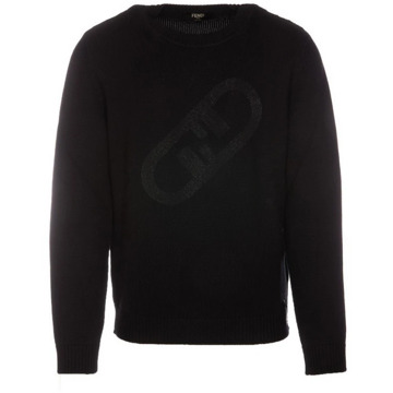 Fendi Stijlvolle Sweater voor Heren Fendi , Black , Heren - 2Xl,L