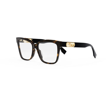 Fendi Zwarte Ss23 Dames Optische Brillen Fendi , Black , Dames - 55 MM