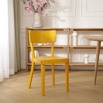 Fergus Houten Eetkamerstoel Geel