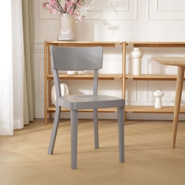 Fergus Houten Eetkamerstoel Grijs