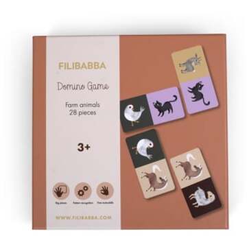 Filibabba Dominospel - Boerderijdieren Kleurrijk