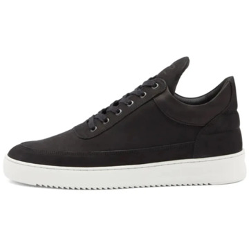 Filling Pieces Zwarte Ripple Basic Sneakers Filling Pieces , Black , Heren - 45 Eu,43 Eu,44 EU