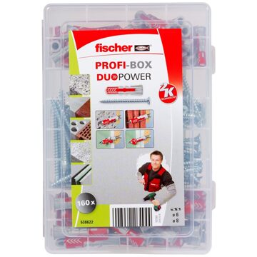 Fischer Profibox - Duopower pluggen- en spaanplaatschroevenset - 160-delig - 538622