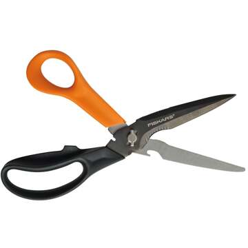 Fiskars Cuts+More universele schaar - 23 cm - zwart/oranje Multikleur