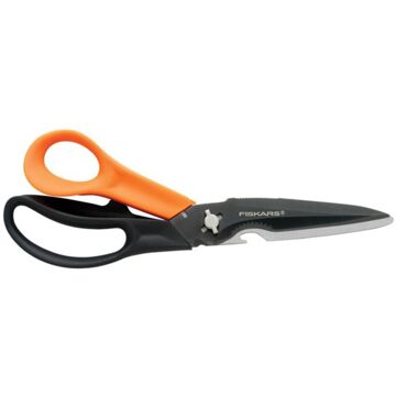 Fiskars Cuts+More universele schaar - 23 cm - zwart/oranje Multikleur