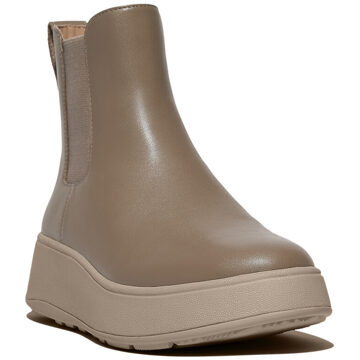 FitFlop F-mode leather flatform chelsea boots Grijs - 41