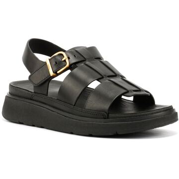 FitFlop GEN-FF Fisherman Dames Zwart Leren Sandalen