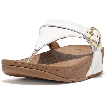 FitFlop Lulu adjustable toe post leather Wit - 36