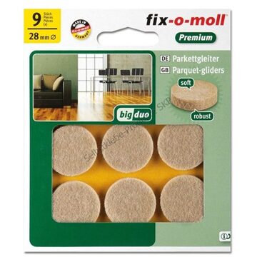 Fix-o-moll big duo - parketglijders - stoelviltjes - rond 28mm beige