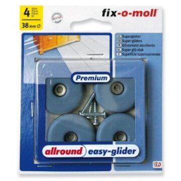 Fix-o-moll easy glijder rond 38mm grijs