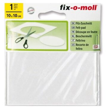 Fix-o-moll vilt 100mmx100mm wit