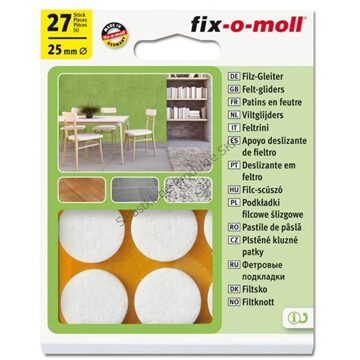 Fix-o-moll vilt wit 25mm