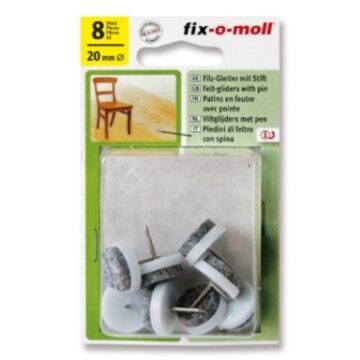 Fix-o-moll Viltglijder Met Pen Rond 20mm 16 stuks