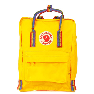 Fjällräven Kanken Rainbow Rugzak Warm Yellow - Rainbow Pattern