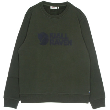 Fjällräven Logo Fleecetrui Groen - XL